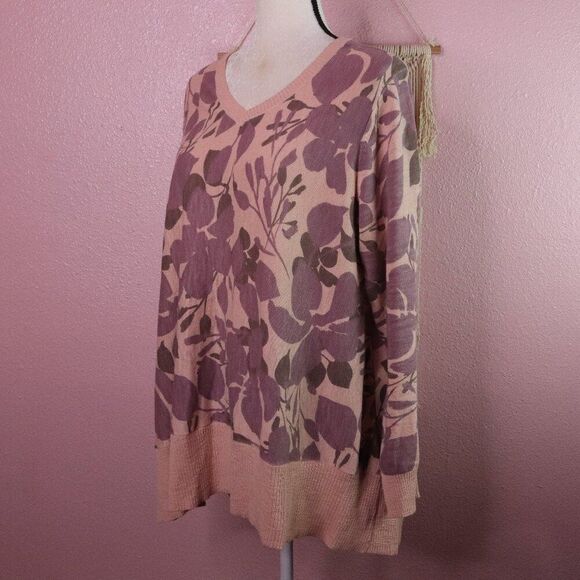 LOGO Lori Goldstein | V Neck Long Sleeve Sweater Large - Picture 1 of 7